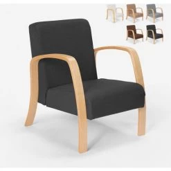 Pas Cher Fauteuil Magasin 22 AHD AMAZING HOME DESIGN Fauteuil D'étude Ergonomique En Bois Design Scandinave Frederiksberg | Couleur: Gris