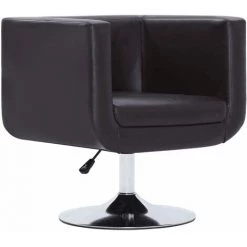 TRUE DEAL Fauteuil Pivotant Marron Similicuir -Pas Cher Fauteuil Magasin 28998794 2