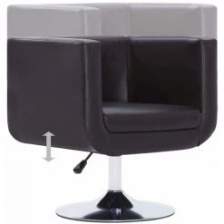 TRUE DEAL Fauteuil Pivotant Marron Similicuir -Pas Cher Fauteuil Magasin 28998794 3