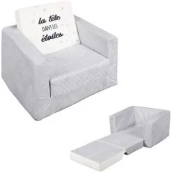 Fauteuil Convertible Liberty Gris Home Deco Kids -Pas Cher Fauteuil Magasin 28998815 2