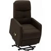 VidaXL Fauteuil Inclinable De Massage Tissu Marron Foncé - Brun -Pas Cher Fauteuil Magasin 29043168 1