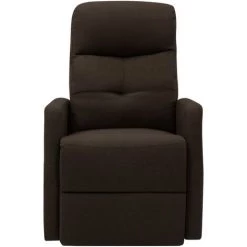 VidaXL Fauteuil Inclinable De Massage Tissu Marron Foncé - Brun -Pas Cher Fauteuil Magasin 29043168 4