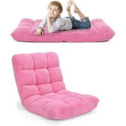 COSTWAY Canapé Paresseux Tatami Pliable Chaise De Plancher Coussin De Chaise De Lit Siège De Sol Pour Maison, Bureau 105x56x15 CM