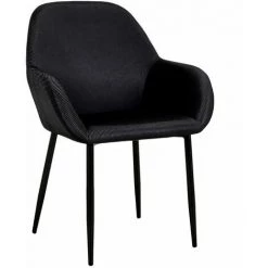 ALTOBUY ALESSIA - Lot De 2 Fauteuils Velours Côtelé Noir - Noir -Pas Cher Fauteuil Magasin 29084109 3