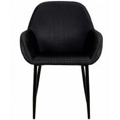 ALTOBUY ALESSIA - Lot De 2 Fauteuils Velours Côtelé Noir - Noir -Pas Cher Fauteuil Magasin 29084109 4