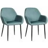 ALTOBUY ALESSIA - Lot De 2 Fauteuils Velours Côtelé Bleu Canard - Bleu 1 ALTOBUY ALESSIA - Lot De 2 Fauteuils Velours Côtelé Bleu Canard - Bleu -Pas Cher Fauteuil Magasin 29084112 1