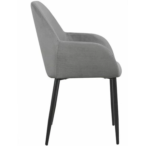 ALTOBUY ALESSIA - Lot De 2 Fauteuils Velours Côtelé Gris - Gris 7 ALTOBUY ALESSIA - Lot De 2 Fauteuils Velours Côtelé Gris - Gris – Image 5