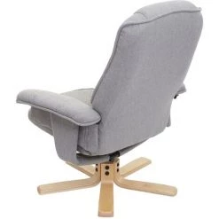 HHG Fauteuil De Télé M56, Fauteuil De Relaxation Avec Tabouret, Tissu ~ Gris Clair 11 HHG Fauteuil De Télé M56, Fauteuil De Relaxation Avec Tabouret, Tissu ~ Gris Clair -Pas Cher Fauteuil Magasin 29084265 5