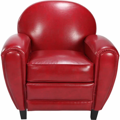 RENDEZ VOUS DéCO Fauteuil Club Rouge - Rouge 3 RENDEZ VOUS DéCO Fauteuil Club Rouge - Rouge