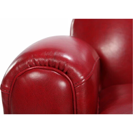 RENDEZ VOUS DéCO Fauteuil Club Rouge - Rouge 7 RENDEZ VOUS DéCO Fauteuil Club Rouge - Rouge – Image 5
