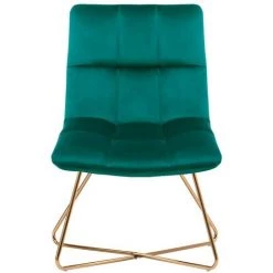 DéCOSHOP26 Fauteuil Rembourré Design En Tissu Velours Vert Bleu Pieds En Métal Doré - Bleu 11 DéCOSHOP26 Fauteuil Rembourré Design En Tissu Velours Vert Bleu Pieds En Métal Doré - Bleu -Pas Cher Fauteuil Magasin 29427931 5