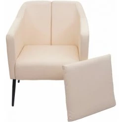 Fauteuil De Salon HHG-707a, Fauteuil Cocktail Fauteuil Relax Fauteuil ~ Similicuir Crème-beige 8 Fauteuil De Salon HHG-707a, Fauteuil Cocktail Fauteuil Relax Fauteuil ~ Similicuir Crème-beige -Pas Cher Fauteuil Magasin 29506637 2