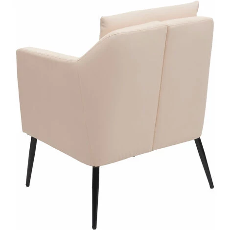 Fauteuil De Salon HHG-707a, Fauteuil Cocktail Fauteuil Relax Fauteuil ~ Similicuir Crème-beige 6 Fauteuil De Salon HHG-707a, Fauteuil Cocktail Fauteuil Relax Fauteuil ~ Similicuir Crème-beige â Image 4