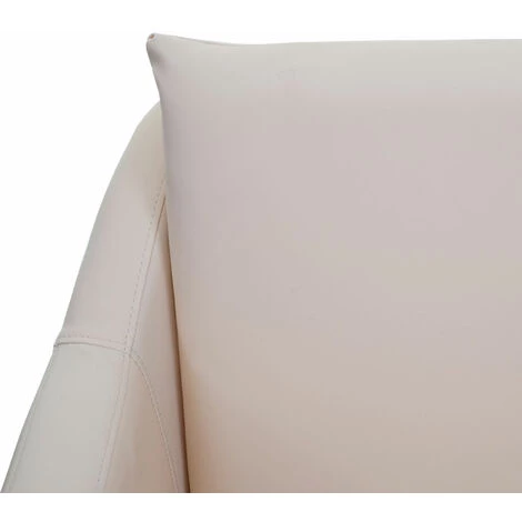 Fauteuil De Salon HHG-707a, Fauteuil Cocktail Fauteuil Relax Fauteuil ~ Similicuir Crème-beige 7 Fauteuil De Salon HHG-707a, Fauteuil Cocktail Fauteuil Relax Fauteuil ~ Similicuir Crème-beige â Image 5