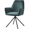 DéCOSHOP26 Chaise Fauteuil Rembourré Salon Bureau Avec Accoudoirs Rotation 90° En Velours Vert - Vert -Pas Cher Fauteuil Magasin 29537805 1
