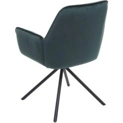 DéCOSHOP26 Chaise Fauteuil Rembourré Salon Bureau Avec Accoudoirs Rotation 90° En Velours Vert - Vert 11 DéCOSHOP26 Chaise Fauteuil Rembourré Salon Bureau Avec Accoudoirs Rotation 90° En Velours Vert - Vert -Pas Cher Fauteuil Magasin 29537805 5