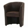 AUTRES Fauteuil Simili Marron Foncé - L 59 X P 63 X H 77 Cm - ARCADE -Pas Cher Fauteuil Magasin 29548892 1