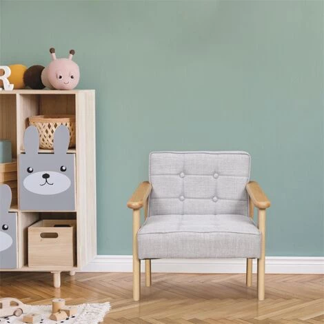 Fauteuil Enfant Timeo Gris Home Deco Kids 4 Fauteuil Enfant Timeo Gris Home Deco Kids – Image 2