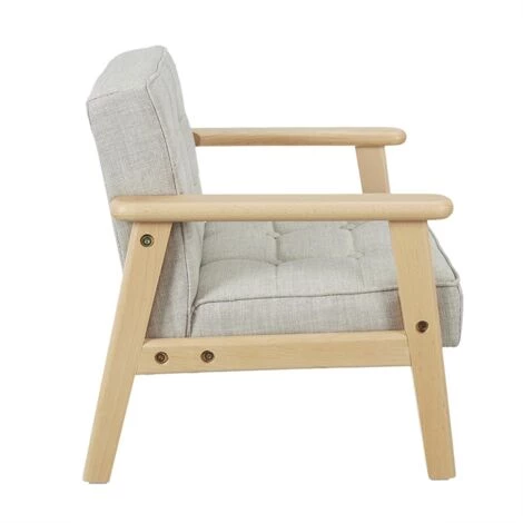 Fauteuil Enfant Timeo Gris Home Deco Kids 6 Fauteuil Enfant Timeo Gris Home Deco Kids – Image 4