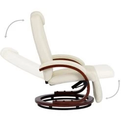 TRUE DEAL Fauteuil Inclinable TV Blanc Cassé Similicuir 11 TRUE DEAL Fauteuil Inclinable TV Blanc Cassé Similicuir -Pas Cher Fauteuil Magasin 29647572 5