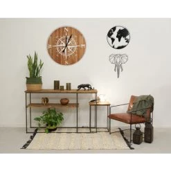 AUBRY GASPARD Fauteuil En Cuir De Buffle Et Métal Marron - Marron -Pas Cher Fauteuil Magasin 29767761 3