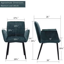 DéCOSHOP26 Fauteuil Design Vintage En Velours Bleu Cadre En Métal - Bleu -Pas Cher Fauteuil Magasin 29786154 3