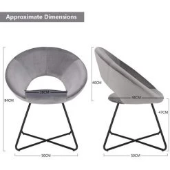 DéCOSHOP26 Fauteuil Design Vintage Rembourré Rose Cadre Métal Noir - Noir -Pas Cher Fauteuil Magasin 29786156 3