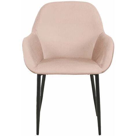 THE HOME DECO FACTORY Lot De 2 Fauteuils De Table Design Velours Giulia - 59 X 44 X 94 - Rose 4 THE HOME DECO FACTORY Lot De 2 Fauteuils De Table Design Velours Giulia - 59 X 44 X 94 - Rose – Image 2
