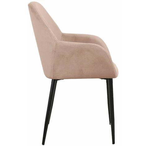 THE HOME DECO FACTORY Lot De 2 Fauteuils De Table Design Velours Giulia - 59 X 44 X 94 - Rose 5 THE HOME DECO FACTORY Lot De 2 Fauteuils De Table Design Velours Giulia - 59 X 44 X 94 - Rose – Image 3