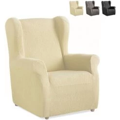 LE ROI DU RELAX Housse De Fauteuil En Tissu Extensible Universel Cuerta | Couleur: Beige