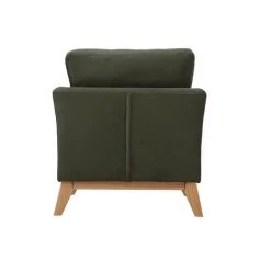 MILIBOO Fauteuil Scandinave Déhoussable Tissu Effet Velours Kaki OSLO -Pas Cher Fauteuil Magasin 30106430 4