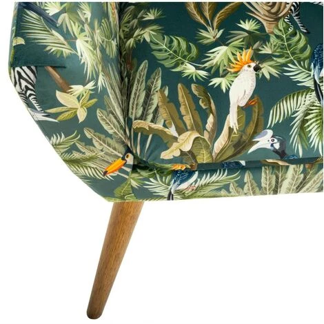 Fauteuil Velours Jungle Sango Atmosphera 4 Fauteuil Velours Jungle Sango Atmosphera – Image 2