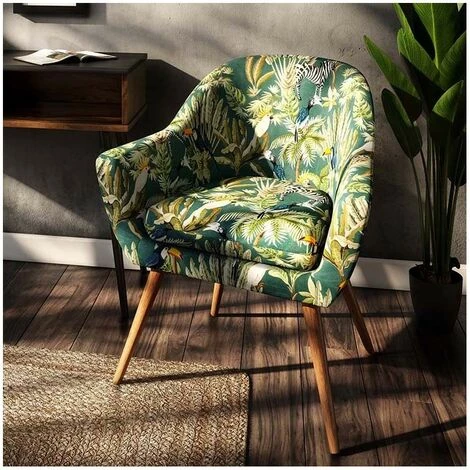 Fauteuil Velours Jungle Sango Atmosphera 5 Fauteuil Velours Jungle Sango Atmosphera – Image 3