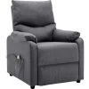 Fauteuil De Massage Inclinable Gris Foncé Tissu VidaXL