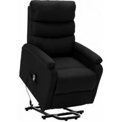 TRUE DEAL Fauteuil Inclinable Noir Tissu