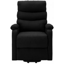 TRUE DEAL Fauteuil Inclinable Noir Tissu 9 TRUE DEAL Fauteuil Inclinable Noir Tissu -Pas Cher Fauteuil Magasin 30364493 3