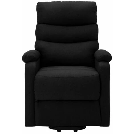 TRUE DEAL Fauteuil Inclinable Noir Tissu 5 TRUE DEAL Fauteuil Inclinable Noir Tissu – Image 3