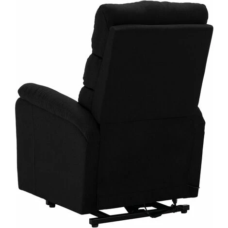 TRUE DEAL Fauteuil Inclinable Noir Tissu 7 TRUE DEAL Fauteuil Inclinable Noir Tissu – Image 5