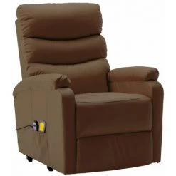 TRUE DEAL Fauteuil Inclinable De Massage Marron Similicuir 9 TRUE DEAL Fauteuil Inclinable De Massage Marron Similicuir -Pas Cher Fauteuil Magasin 30364505 3