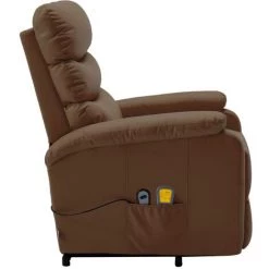 TRUE DEAL Fauteuil Inclinable De Massage Marron Similicuir 11 TRUE DEAL Fauteuil Inclinable De Massage Marron Similicuir -Pas Cher Fauteuil Magasin 30364505 5