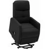 TRUE DEAL Fauteuil Inclinable Sur Pied Noir Tissu -Pas Cher Fauteuil Magasin 30364526 1