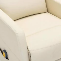 TRUE DEAL Fauteuil De Massage Inclinable Blanc Similicuir 11 TRUE DEAL Fauteuil De Massage Inclinable Blanc Similicuir -Pas Cher Fauteuil Magasin 30364551 5