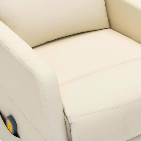 TRUE DEAL Fauteuil De Massage Inclinable Blanc Similicuir 7 TRUE DEAL Fauteuil De Massage Inclinable Blanc Similicuir – Image 5
