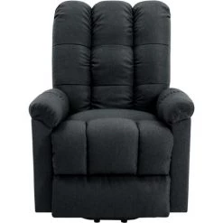 TRUE DEAL Fauteuil Inclinable Gris Foncé Tissu 9 TRUE DEAL Fauteuil Inclinable Gris Foncé Tissu -Pas Cher Fauteuil Magasin 30364558 3