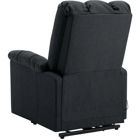 TRUE DEAL Fauteuil Inclinable Gris Foncé Tissu 7 TRUE DEAL Fauteuil Inclinable Gris Foncé Tissu – Image 5