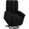 TRUE DEAL Fauteuil Inclinable Noir Tissu