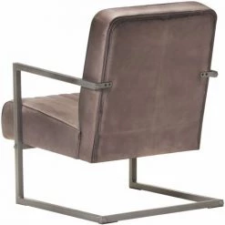 TRUE DEAL Fauteuil Cantilever Marron Cuir Véritable -Pas Cher Fauteuil Magasin 30364759 4