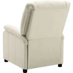 TRUE DEAL Fauteuil Inclinable Blanc Similicuir -Pas Cher Fauteuil Magasin 30364980 4