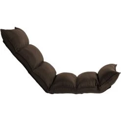 TRUE DEAL Chaise Pliable De Sol Marron Tissu -Pas Cher Fauteuil Magasin 30365807 3