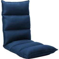 TRUE DEAL Chaise Pliable De Sol Bleu Tissu